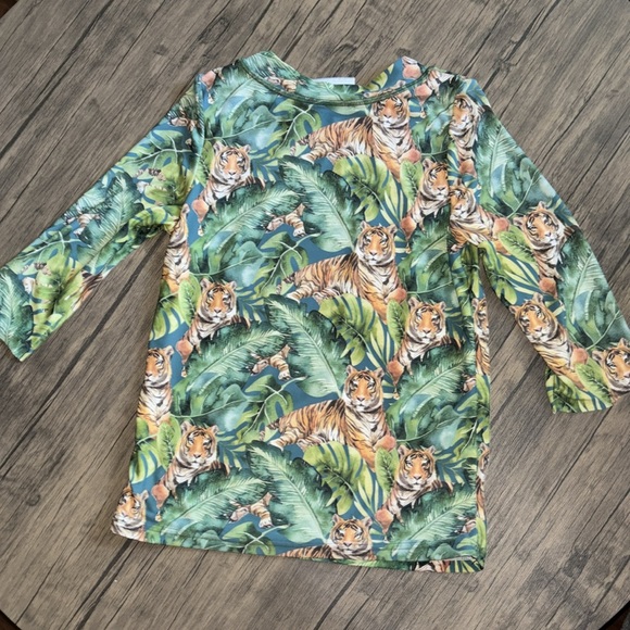 🎉HP🎉 Posh Peanut Tiger rash guard 8 - Picture 3 of 5